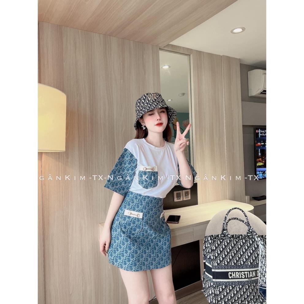 [ 𝐅𝐑𝐄𝐄 𝐒𝐇𝐈𝐏 ] SET CHÂN VÁY CHỮ HOA TIẾT CHẤT COTTON TÀU Ạ