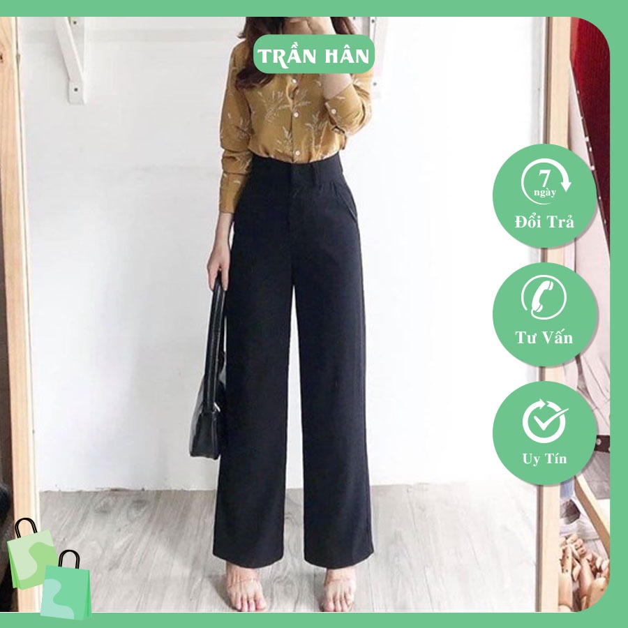 Quần tây suông nữ 207ống rộng siêu tôn dáng mang đi học đi làmI Trần Hân Shop 20002910