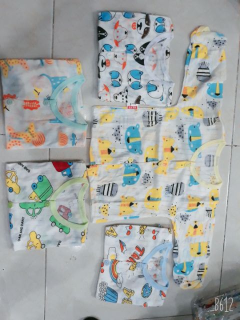 Lẻ áo cotton giấy cài cúc cho bé