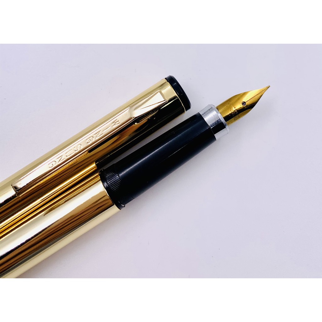 Bút cổ Wingsung 228 mạ vàng, mua kèm mực, bút bi, bút máy.