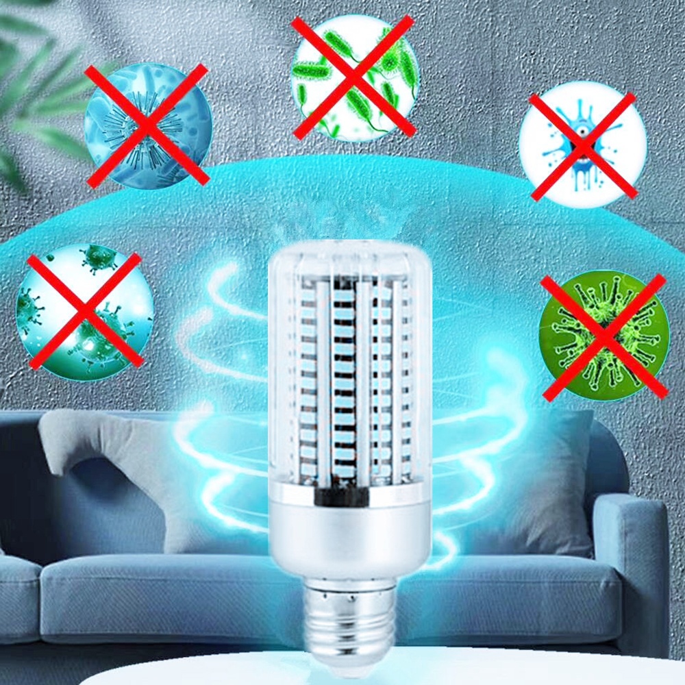 Đèn diệt khuẩn UV E27 Led UVC Bắp ngô Khử trùng Máy khử trùng Ozone Đèn LED miễn phí Tại nhà Không khí sạch Diệt vi khuẩn Mites