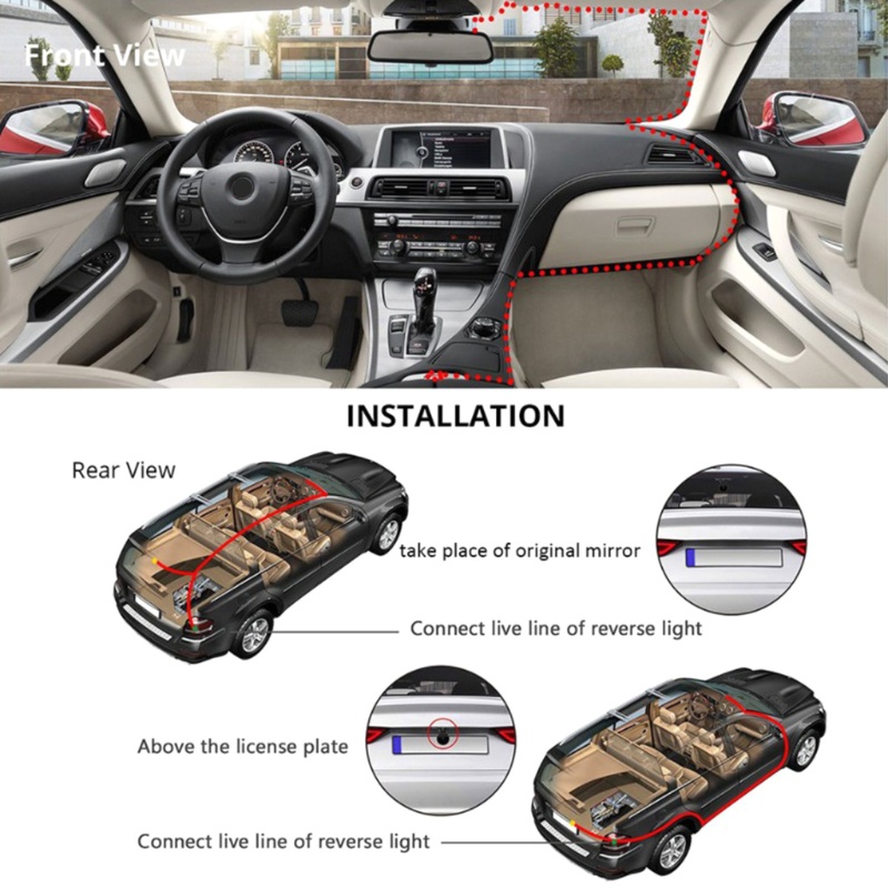 Hệ Thống Camera Chiếu Hậu Xe Hơi Chống Nước Có Màn Hình LCD