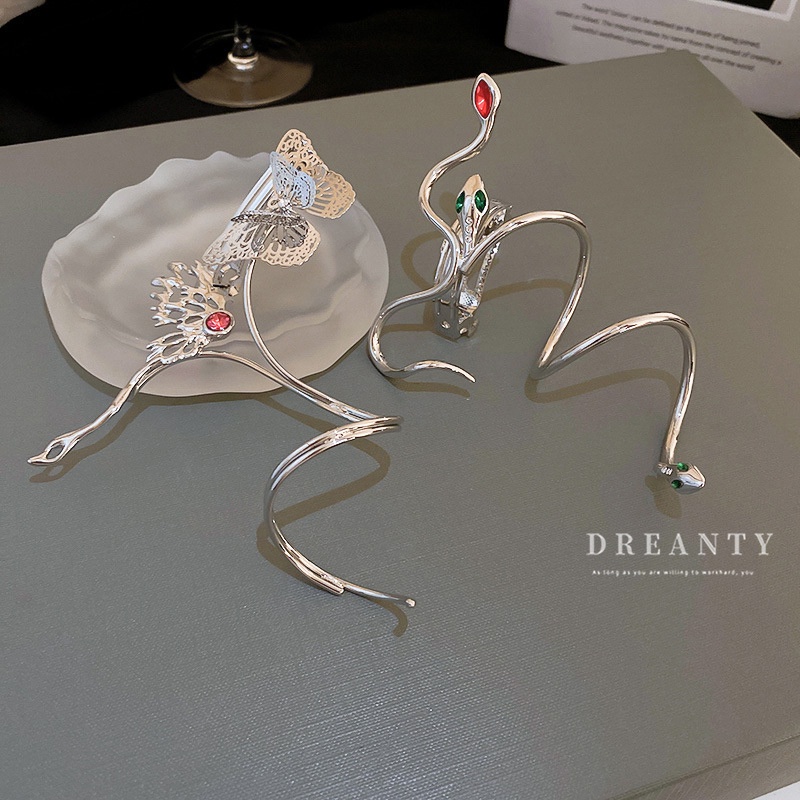 Kẹp Tóc Hình Bướm Đính Đá Độc Đáo Bằng Kim Loại