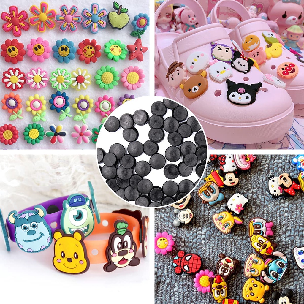 sticker gắn dép cross charm gắn dép crosscrocs sticker 15 Nút Hình Gấu Màu Xám Cho Xăng đan Bé Gáishoes sticker Accessories Stickers Sandals Shoe Decoration