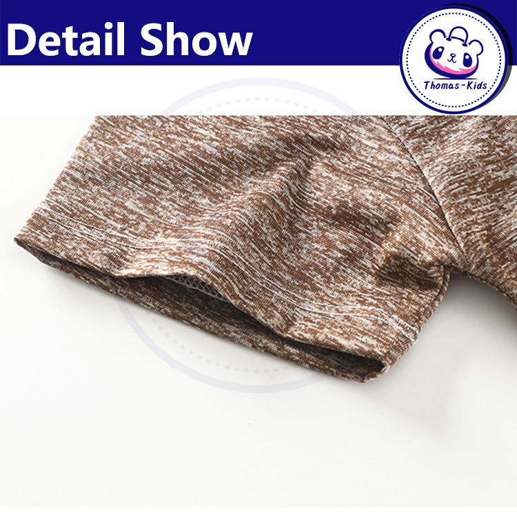 [Hàng Có sẵn] D129#Áo thun tay ngắn họa tiết rằn ri thời trang sành điệu cho bé trai