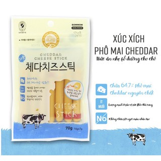 Xúc xích Phô mai và taurine Meowow cho mèo