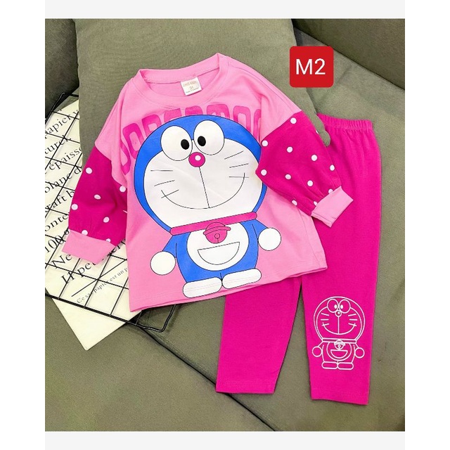 XẢ LẺ SIZE GBD9 (20KG - 40KG) - Bộ dài tay baby doll bé gái in phối cực đẹp size đại từ 25 đến 40kg- Bộ quần áo trẻ em