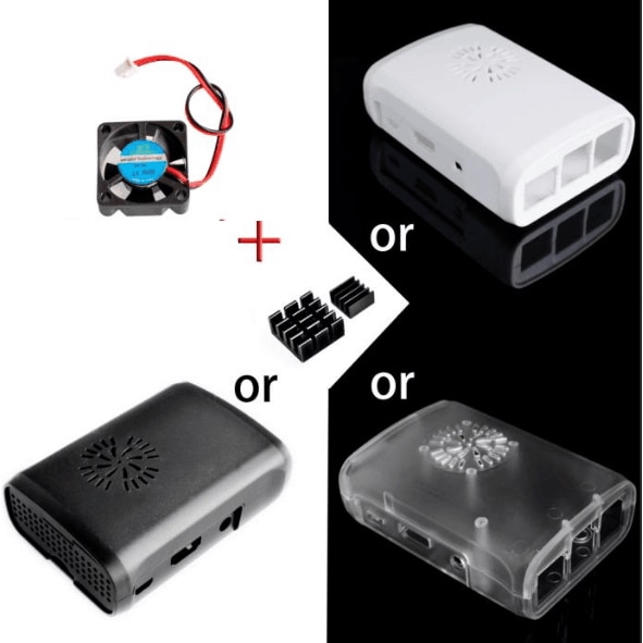 Raspberry Pi 3 3B 3B + MớiPi Hộp ABS Với Mô Đun Tản Nhiệt Bằng Nhôm Nguyên Chất Kèm Mô Đun Tản Nhiệt