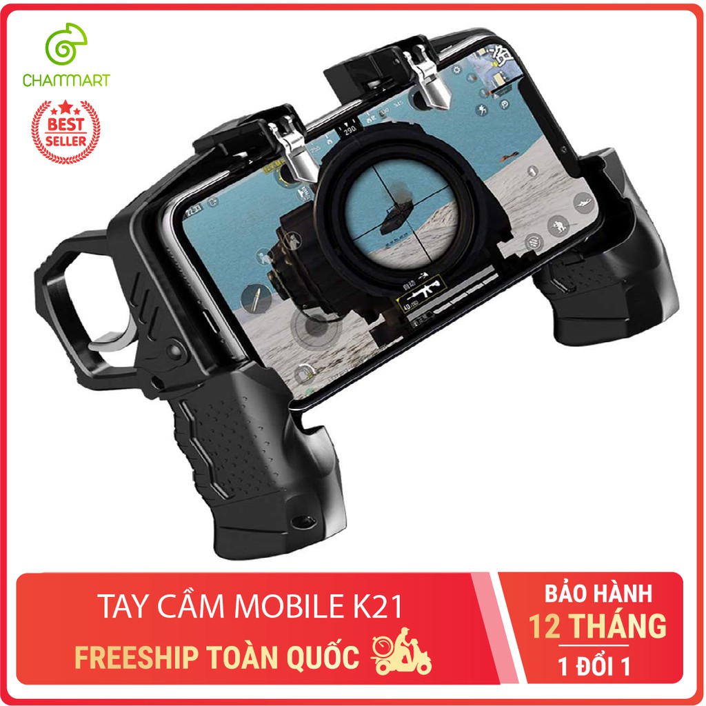 Tay cầm chơi game K21 mobile controller 4 ngón cho điện thoại IOS và Android