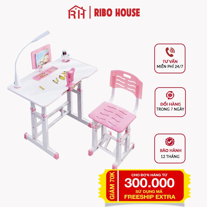 Bàn học sinh chống gù chống cận thông minh RIBO HOUSE bàn học  tăng chỉnh độ cao RIBO47