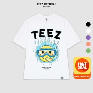 [XẢ NGHỈ BÁN] Áo Thun Unisex Nam Nữ TEEZ - TZ1042 Form Rộng Tay Lỡ Freesize