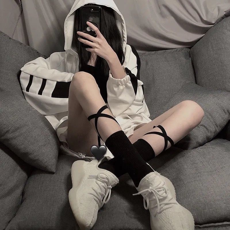 Vớ Đan Dây Chéo Ngang Bắp Chân Dài Ngang Bắp Chân 2 Kiểu Dáng Tùy Chọn Dành Cho Nữ