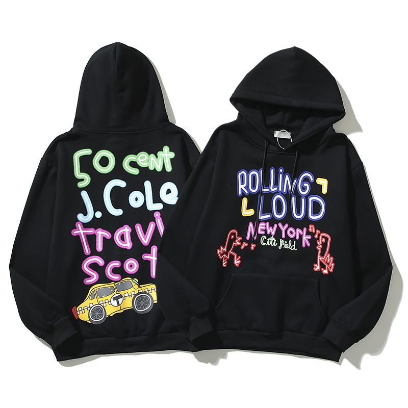 Hàng Bán Chạy Áo Hoodie Thể Thao Cotton Plus Size Tay Dài In Hình Travis Scott Rolling Đơn Giản Cho Nam Và Nữ