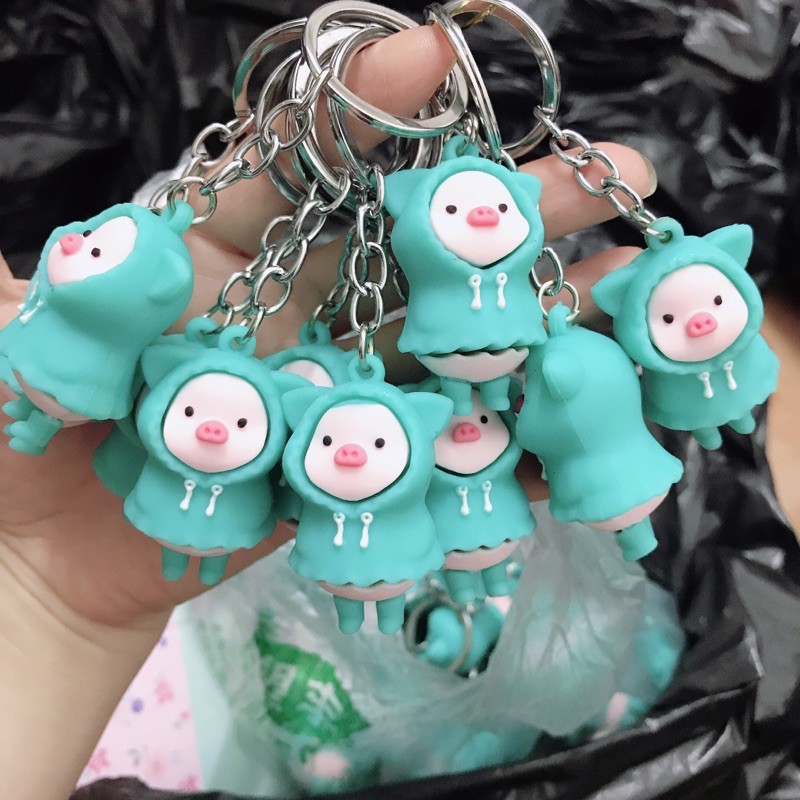 Sỉ 10 móc khoá nhựa dẻo không dây cao cấp