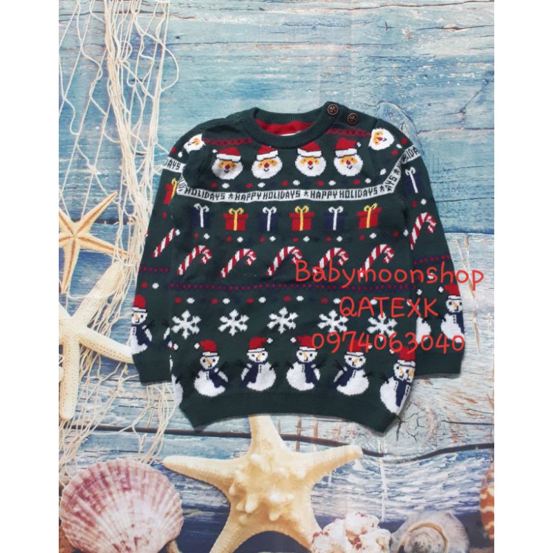 [Rẻ_đẹp] Áo Len Bé Trai Noel Green H&M