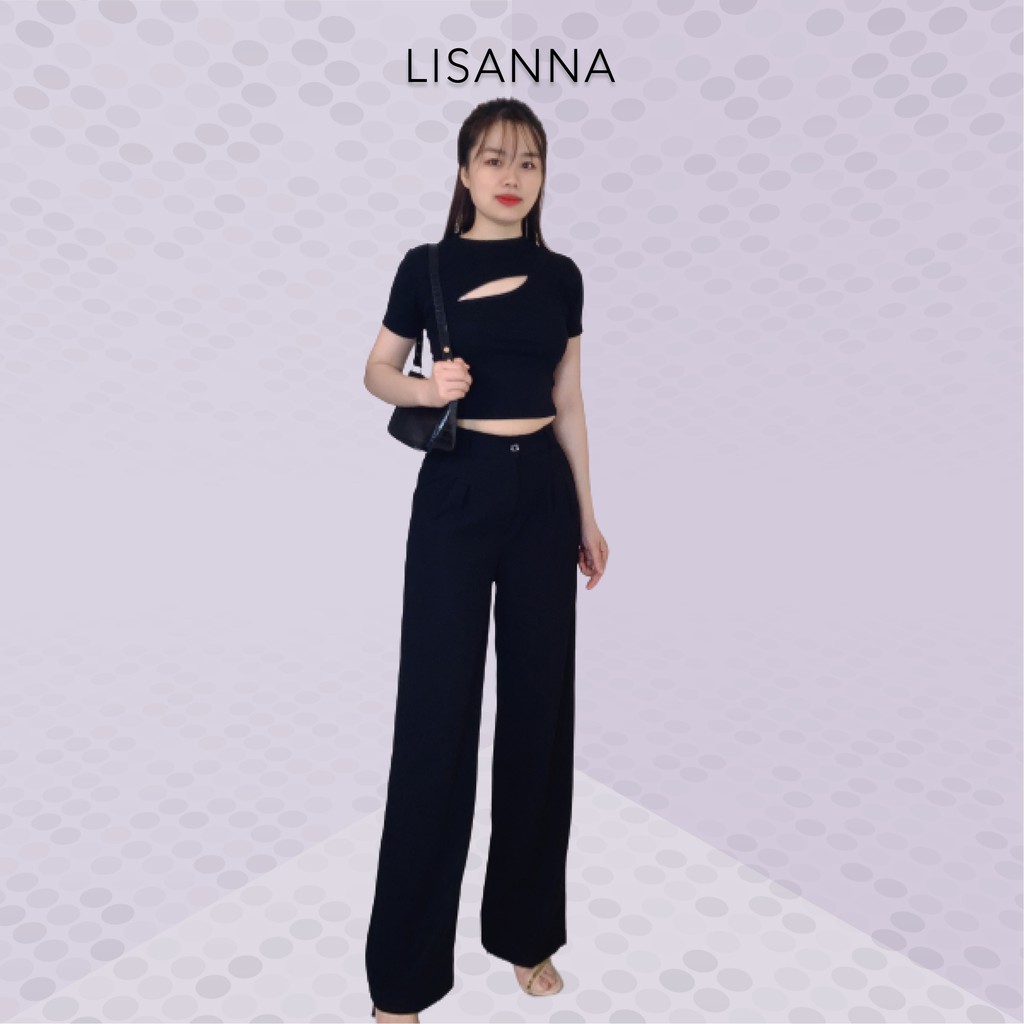 Quần suông ống rộng lưng cao LISANNA | BigBuy360 - bigbuy360.vn