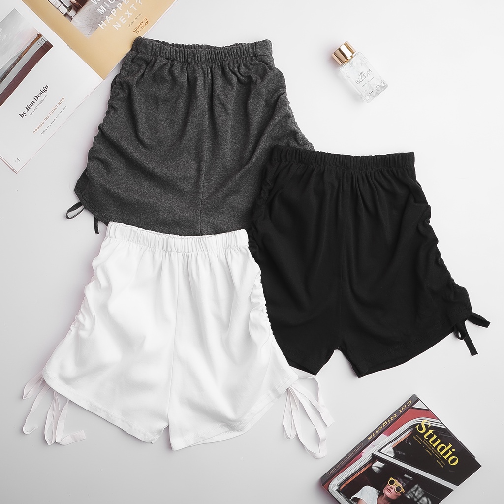 Quần đùi rút dây Quần tập Gym, yoga, aerobic, thể thao. chất thun lạnh co dãn tốt , Freesize từ 40-62kg | BigBuy360 - bigbuy360.vn