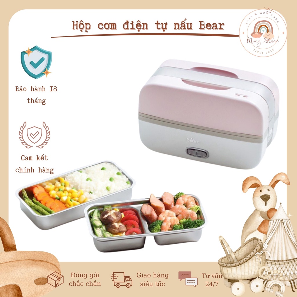 Hộp Cơm Điện Tự Nấu Bear Tiện Lợi Mang Đi Làm