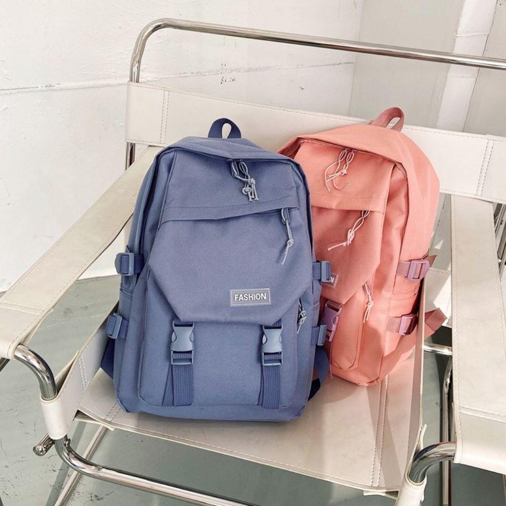 MOCHO Ba Lô Vải Canvas Thiết Kế Cỡ Lớn Thời Trang Hàn Quốc Xinh Xắn