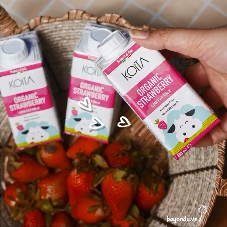Sữa bò hữu cơ vị dâu 200ml
