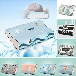 Gối Ngủ Memory Foam Vỏ Vải Mát Summer ZURI PILLOW SL100 Nâng Đỡ Cổ, Chống Đau Mỏi Vai Gáy, Chống Ngáy