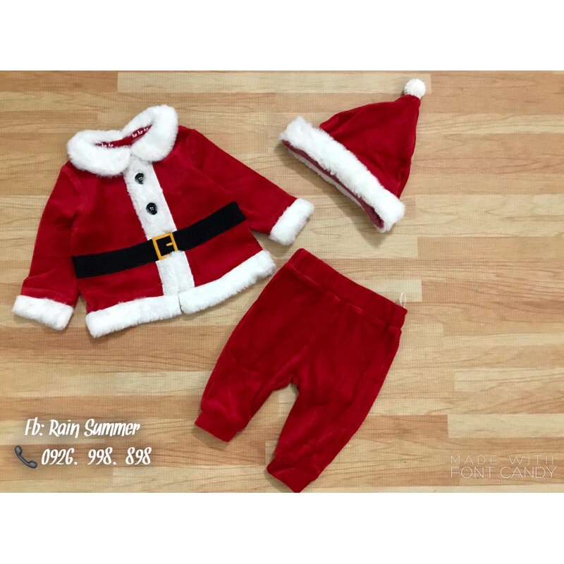 Set bộ nhung ông già noel hàng cao cấp- ảnh thật