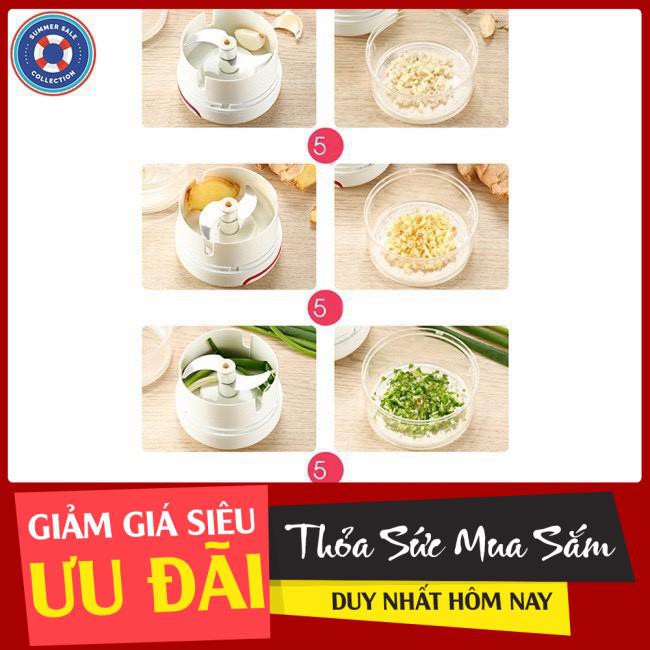 Xay tỏi ớt mini bằng tay Mini Food Chopper, máy xay thịt thực phẩm [Giá sốc]