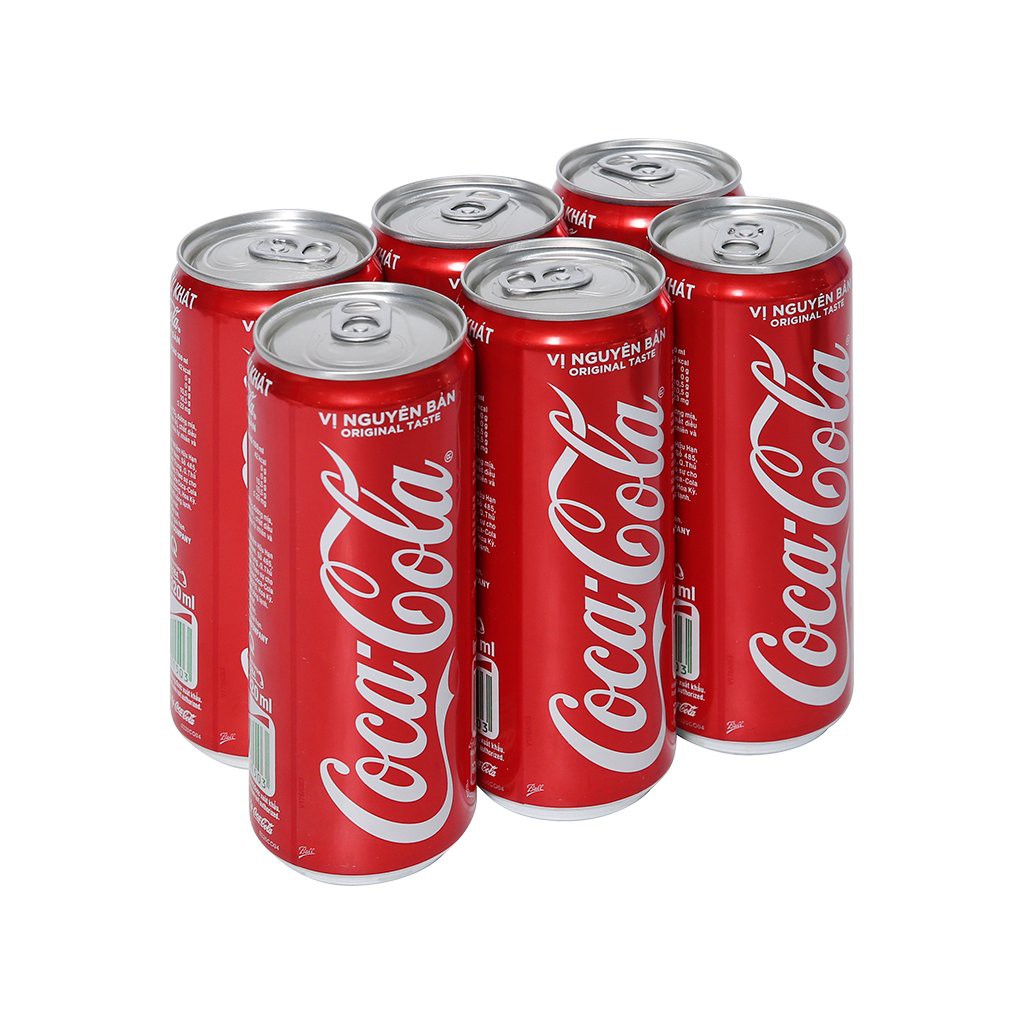 Thùng 24 Lon Nước Ngọt Có Gas Coca Cola Soft Drink Lon 330ml Date Luôn Mới