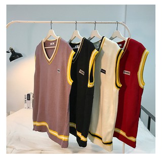 Áo len nam cổ V ba lỗ form rộng thời trang hàn quốc hiện đại