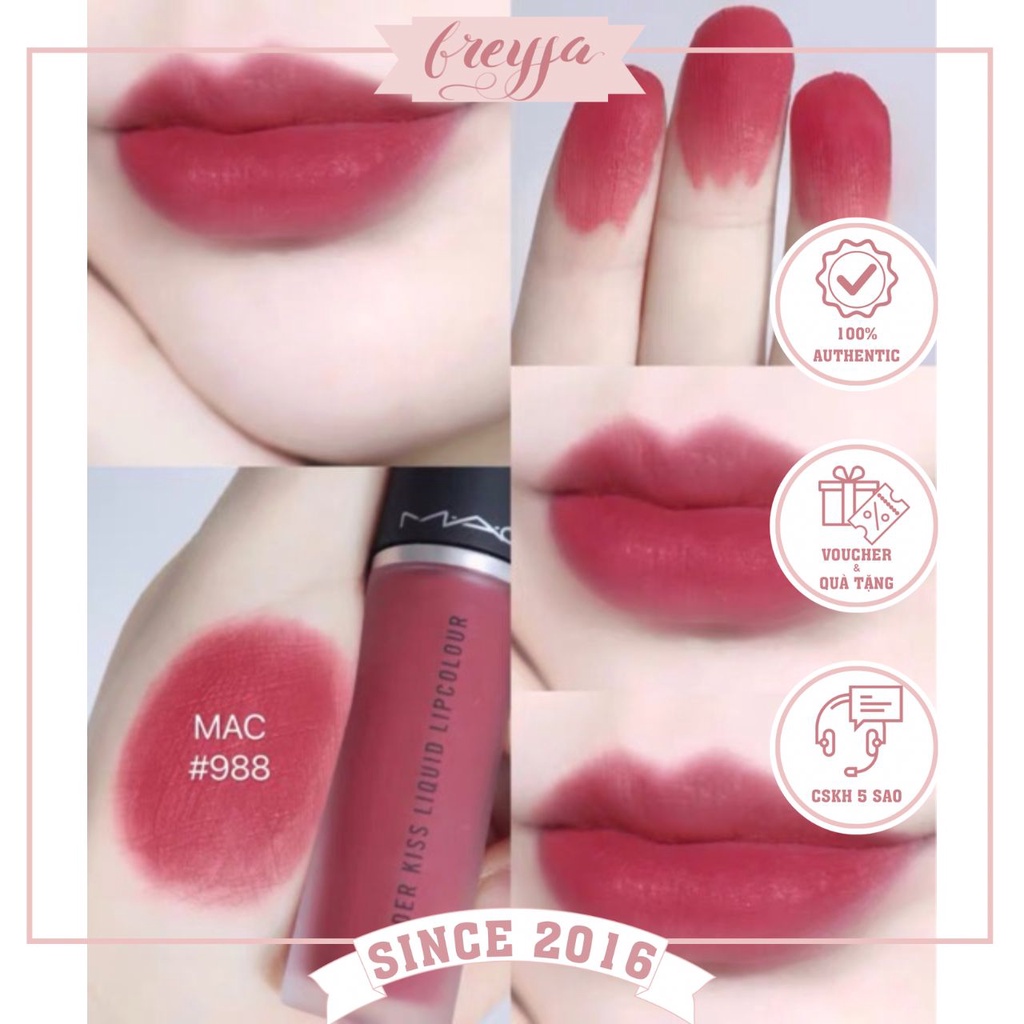Son Mac Powder Kiss Liquid Lipcolour Màu 988 A Little Tamed -Son Lỳ Dạng Kem Mịn Mượt Như Nhung, Bền Màu, Độ Che Phủ Tốt
