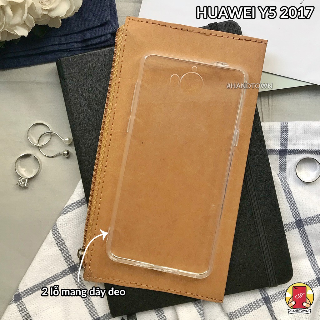 Ốp lưng huawei Y5 2017- Silicon viền dẻo trong