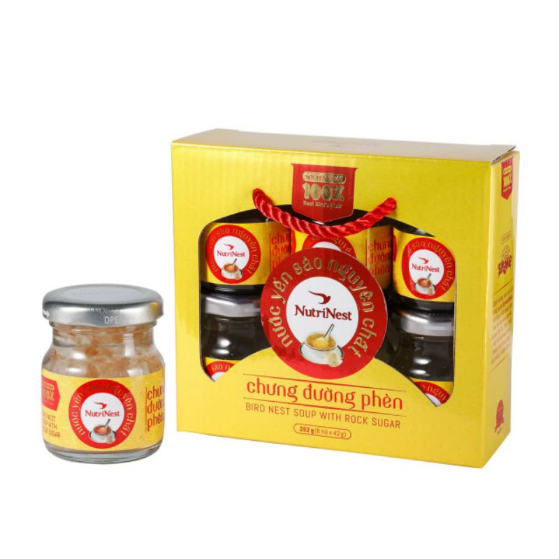 LỐC 6HỦ YẾN SÀO NGUYÊN CHẤT NUTRINEST (6×42g)