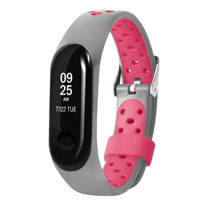 Dây Đeo Thay Thế Chất Liệu Silicon Thiết Kế Nhiều Lỗ Thời Trang Cho Xiaomi Mi Band 3 4 5