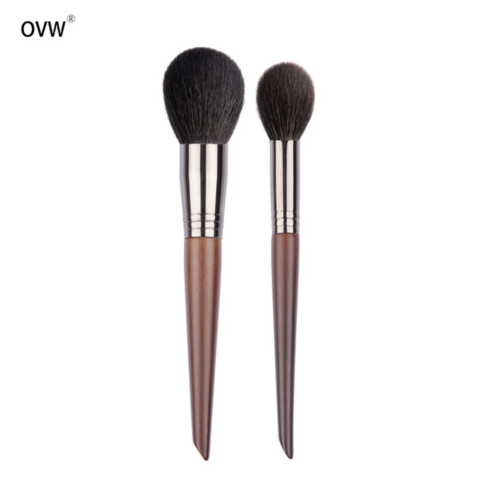 Bộ 2 cọ trang điểm phấn bắt sáng OVW XQ0205 bằng lông dê cao cấp