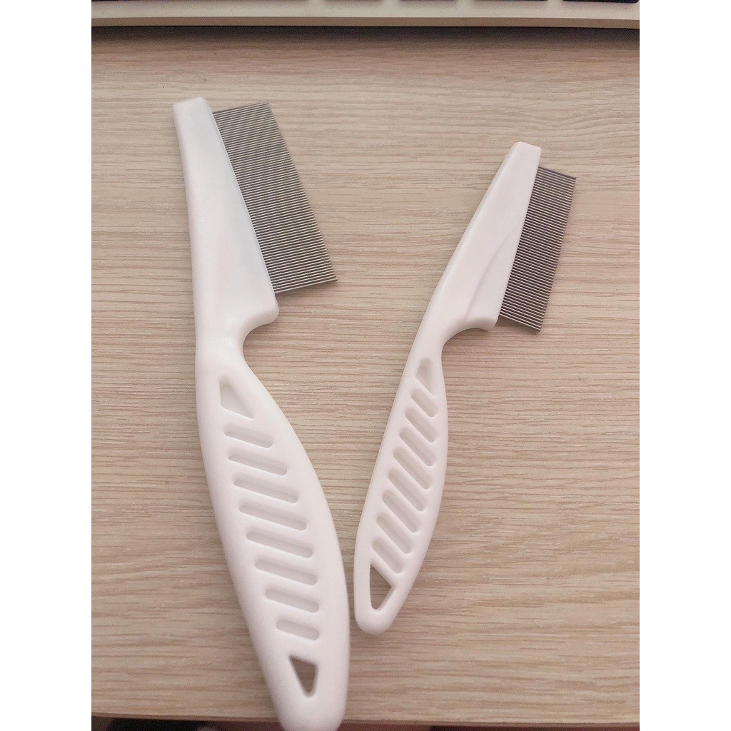 Lược chải lông inox lấy ve rận, bọ chét cho chó mèo