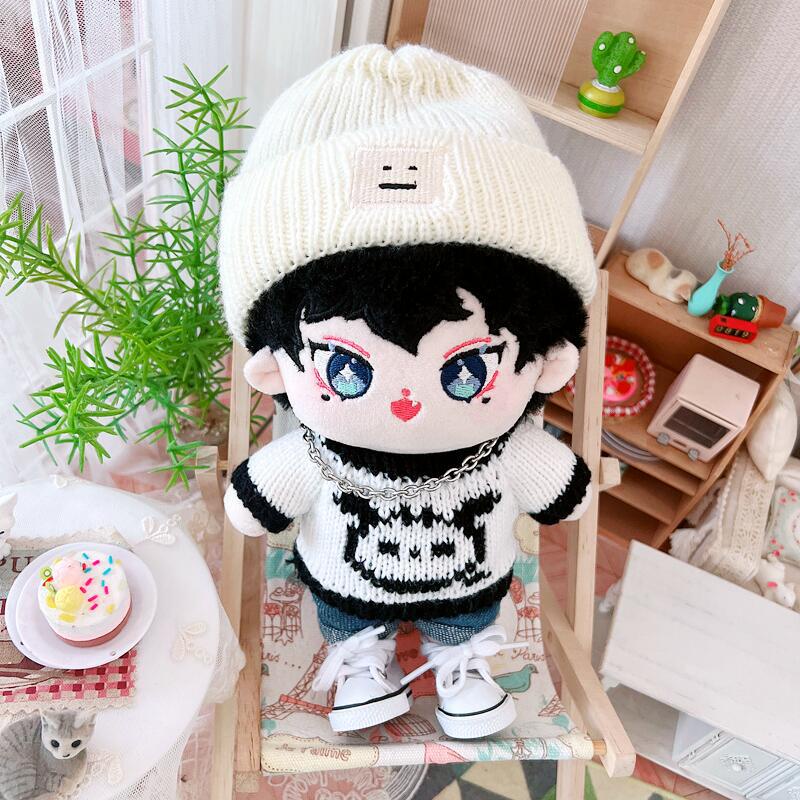 Búp Bê Mặc Áo Sweater Vải Cotton Thiết Kế Dễ Thương Cho Búp Bê 20cm