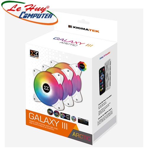 Fan Case Xigmatek Galaxy III Essential BX120 ARGB (Đen/Trắng)