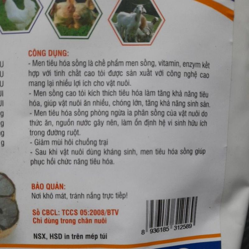 Men cao tỏi cao cấp, men tiêu hóa cho chó mèo lợn heo gà đá chọi chim dê thỏ trâu bò vịt ngan, hấp thu tốt tăng hệ miễnd