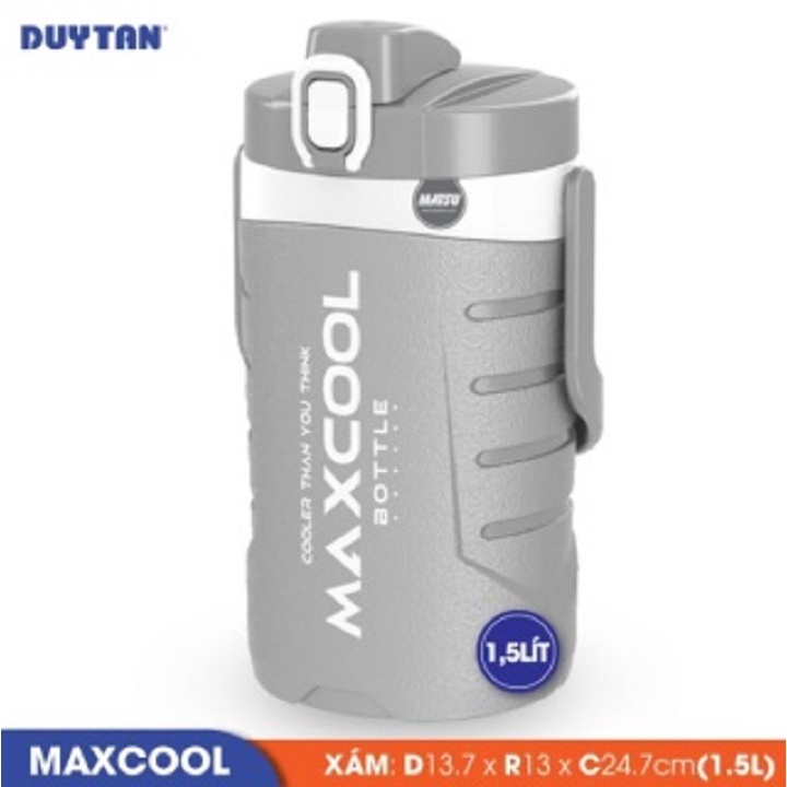 [BÌNH 1,5 LÍT] BÌNH GIỮ NHIỆT DUY TÂN MAXCOOL 1 L.5 LÍT - BÌNH ĐÁ ĐI LÀM - CA ĐÁ - BÌNH ĐÁ 1.5 LÍT NHỰA - BOTTLE SPORT