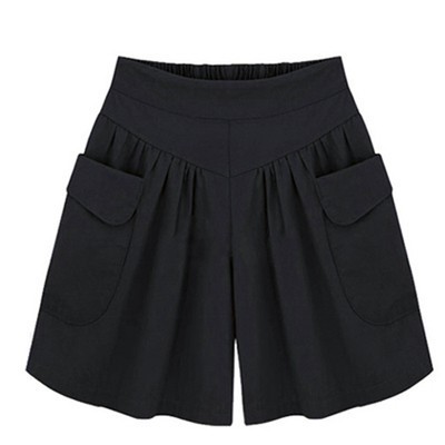 Quần Short Thể Thao Lưng Cao Màu Trơn Có Size Lớn Xl-5XL C1154 Cho Nữ