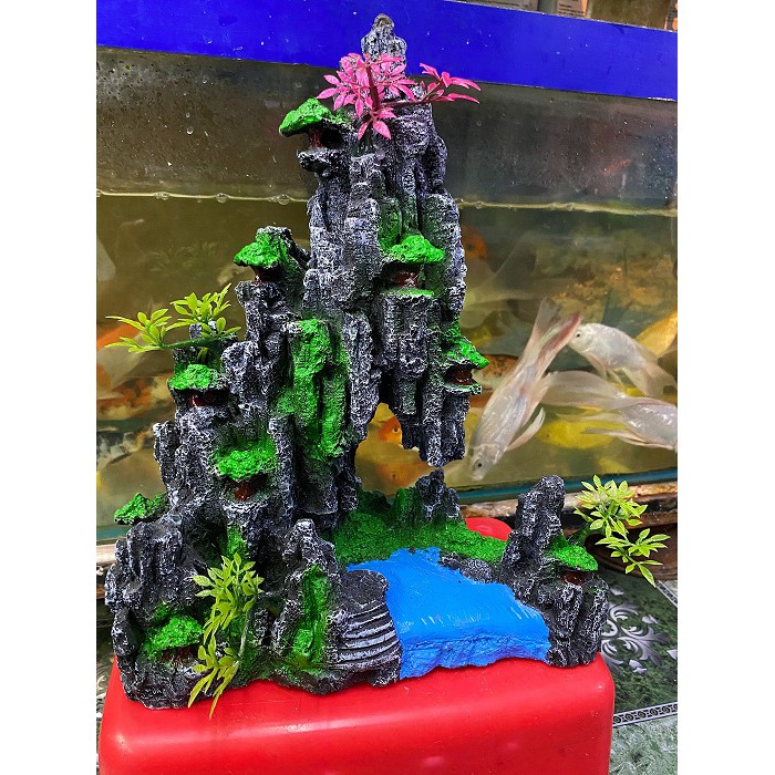 TIÊU CẢNH TRANG TRÍ HỒ CÁ NON BỘ 25X10X29CM