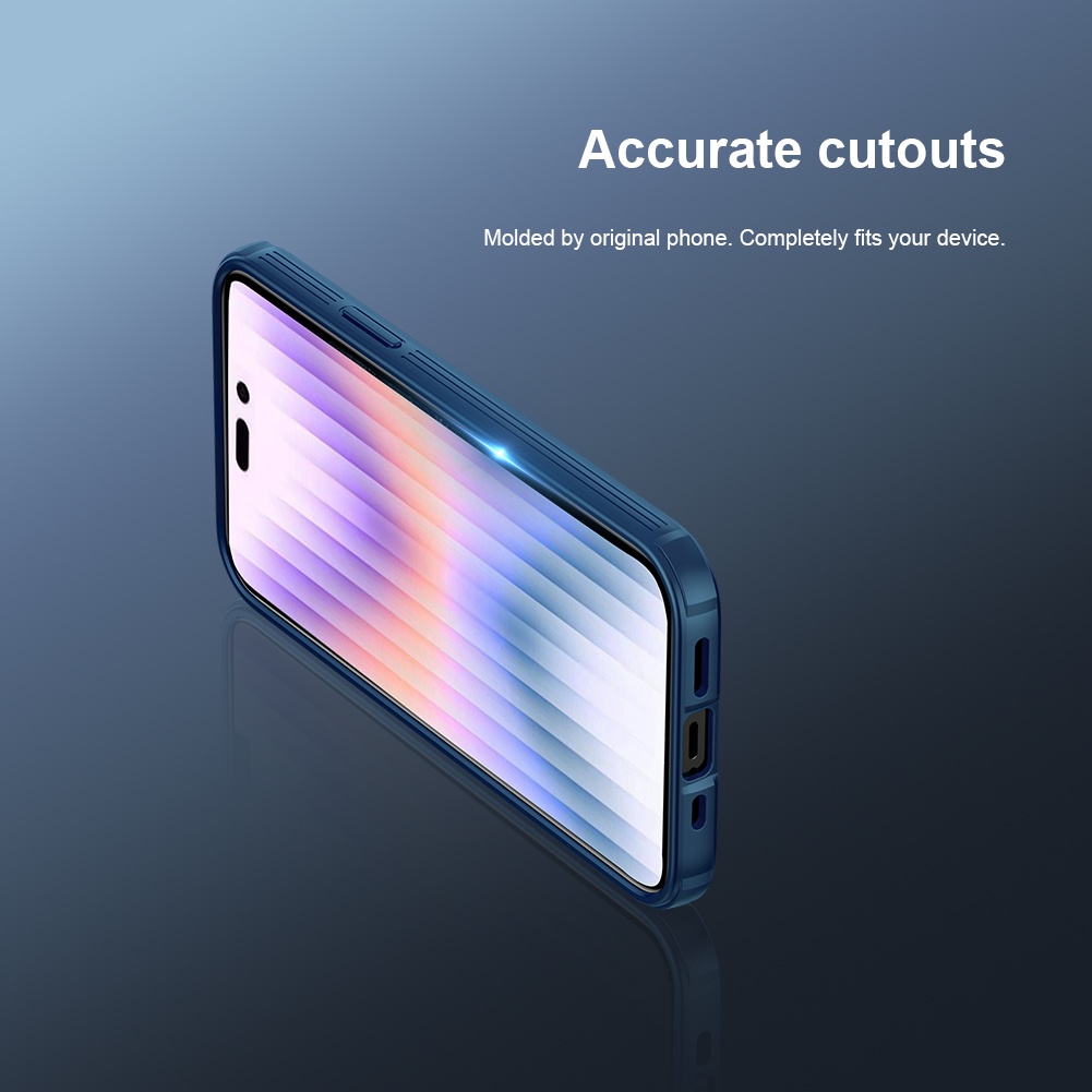Ốp điện thoại Nillkin bằng tpu + pc chống sốc có nắp trượt bảo vệ camera thích hợp cho iPhone 14 Pro