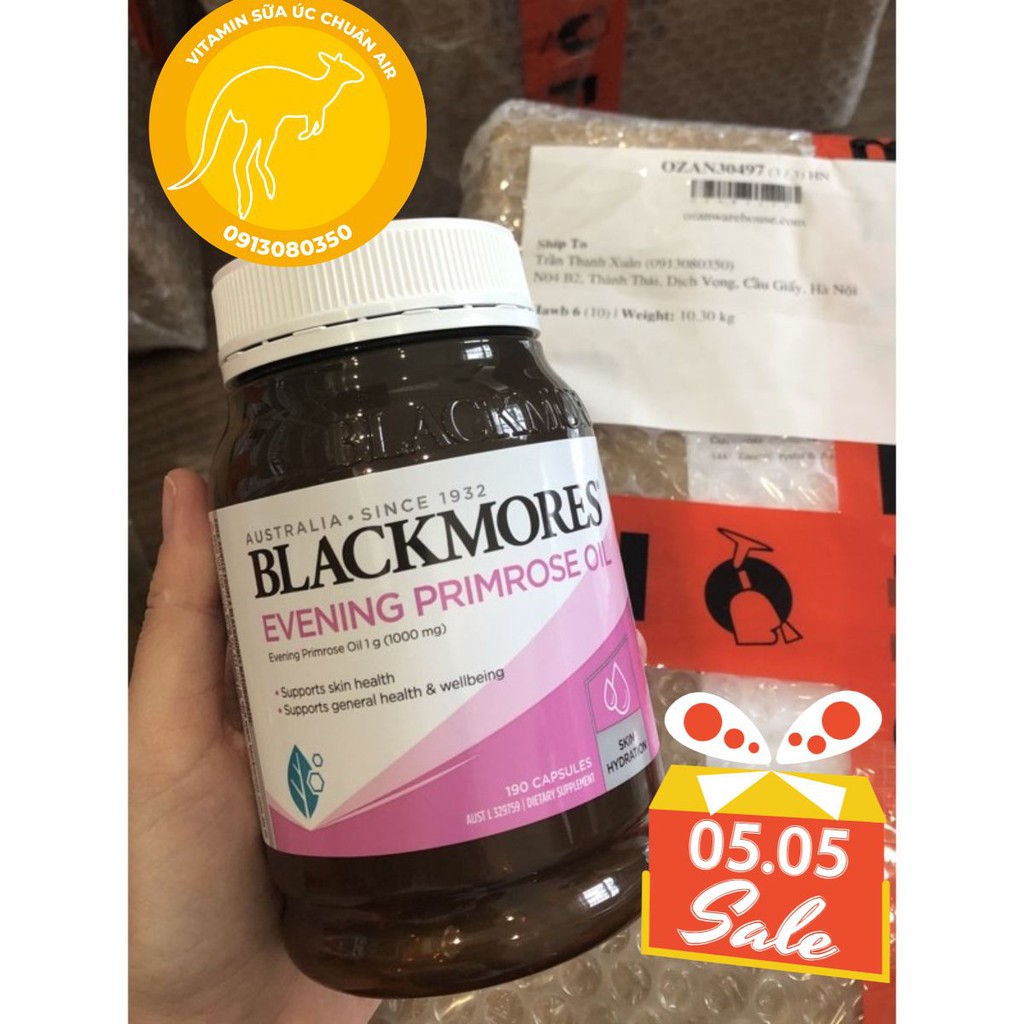 [Đủ bill Chemist date 2/2024 mới nhất] Tinh Dầu Hoa Anh Thảo Blackmores Úc 180 viên