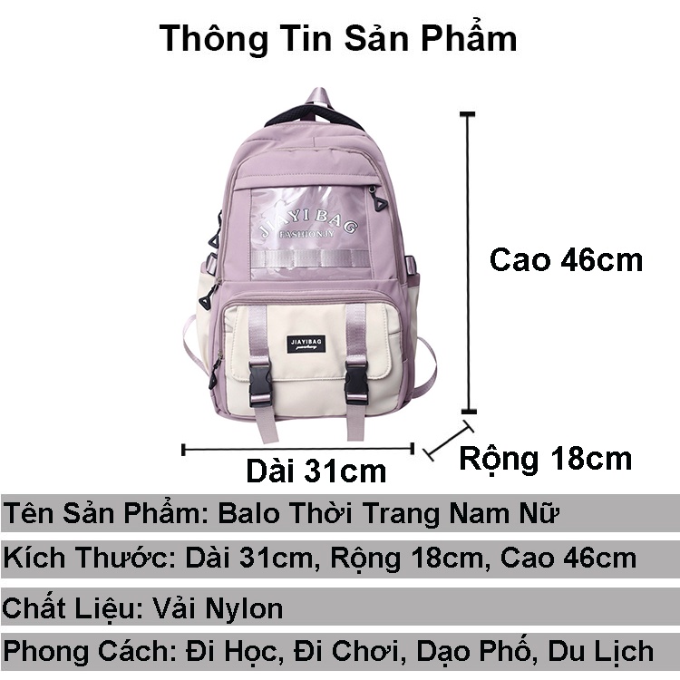 balo nam nữ đi học giá rẻ đẹp ZIME cặp đi học nam nữ thời trang dễ thương phong cách đeo vai trẻ trung