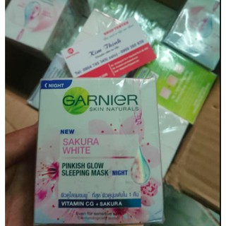 Kem Dưỡng Da Ban Đêm Garnier Sakura White Pinkish Radiance Sleeping Essence Night Restore Cream 50ml