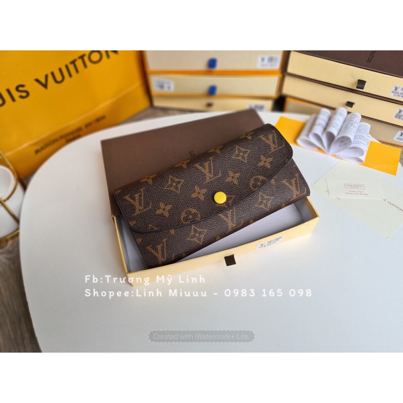 Ví dài hoa nâu cúc màu