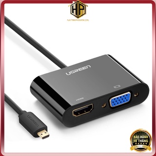 Ugreen 30355 - cáp chuyển micro hdmi to vga, hdmi độ phân giải cao chính hãng
