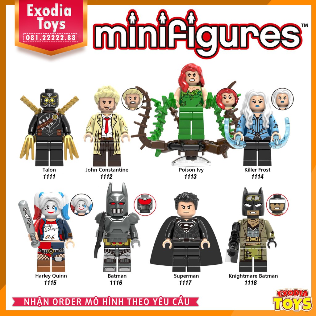 Xếp hình minifigure siêu anh hùng vũ trụ DC Comics - Đồ Chơi Lắp Ghép Sáng Tạo - X0238