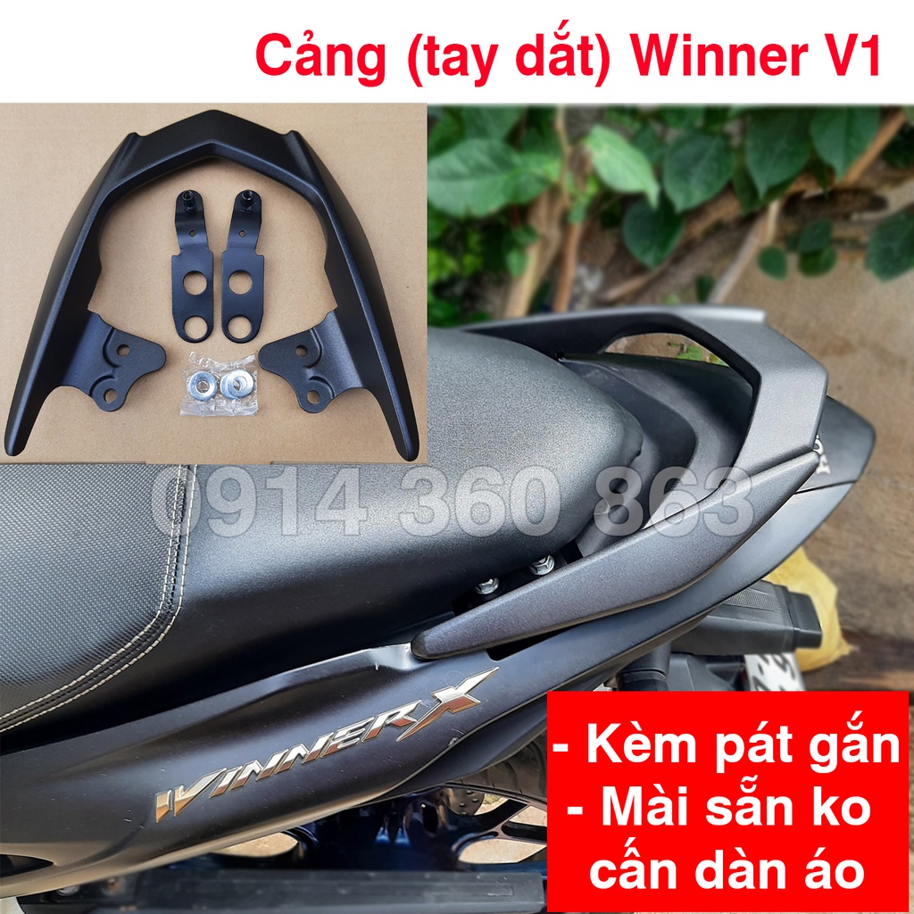 Cảng Winner V1 (tay dắt) gắn Winner X (Mài sẵn, Kèm pát gắn)