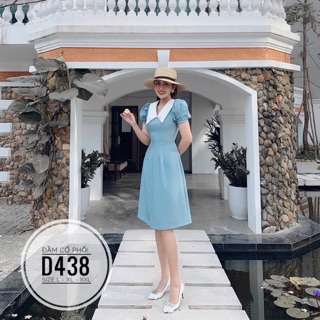Bigsize đầm cổ phối d438